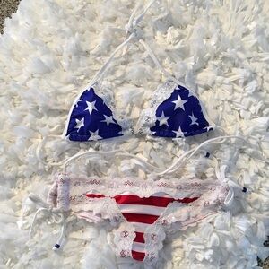 Patriotic Star and Stripe Bikini Set